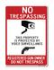 No Trespassing This Property Is Protected...  Registered Gun Owner Do Not Trespass Sign