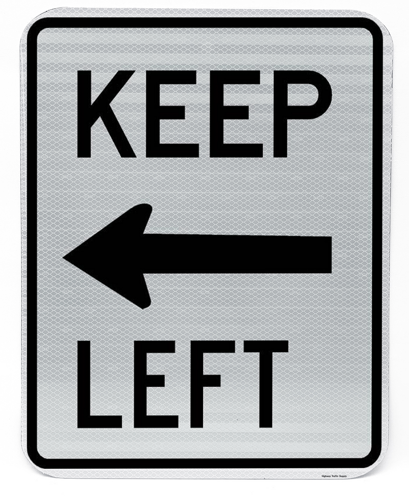 R4-8a Keep Left Sign