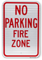 No Parking Fire Zone Sign