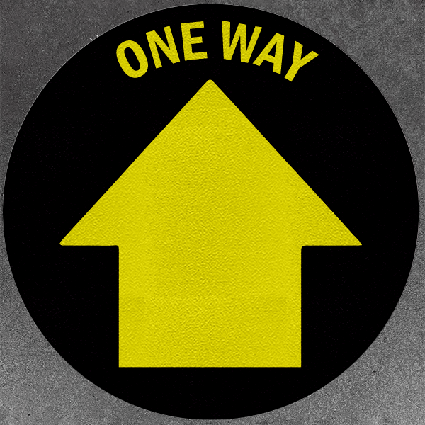 One Way Floor Decals (Pack of 5)