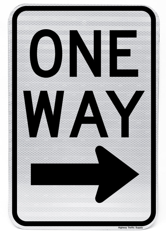 One Way Sign (Right)
