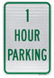 1 Hour Parking Sign