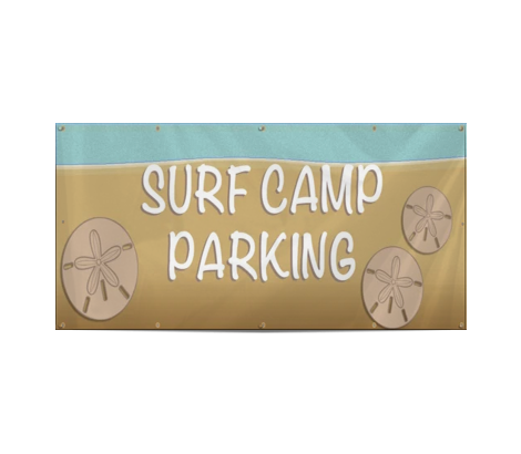 Surf Camp Parking Banner