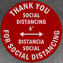 Thank You for Social Distancing Distancia Social Decals (Pack of 5)