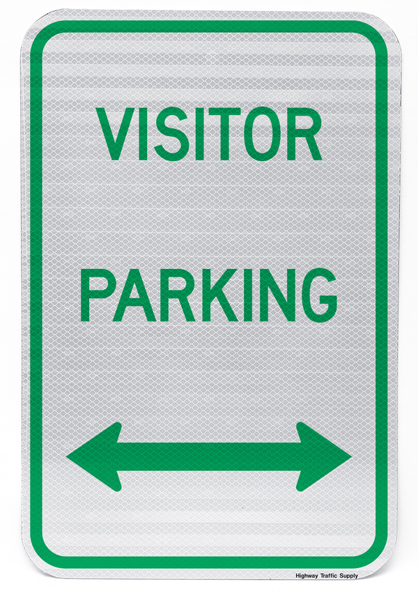 Visitor Parking Sign (with double arrow)