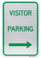 Visitor Parking Sign (with right arrow)