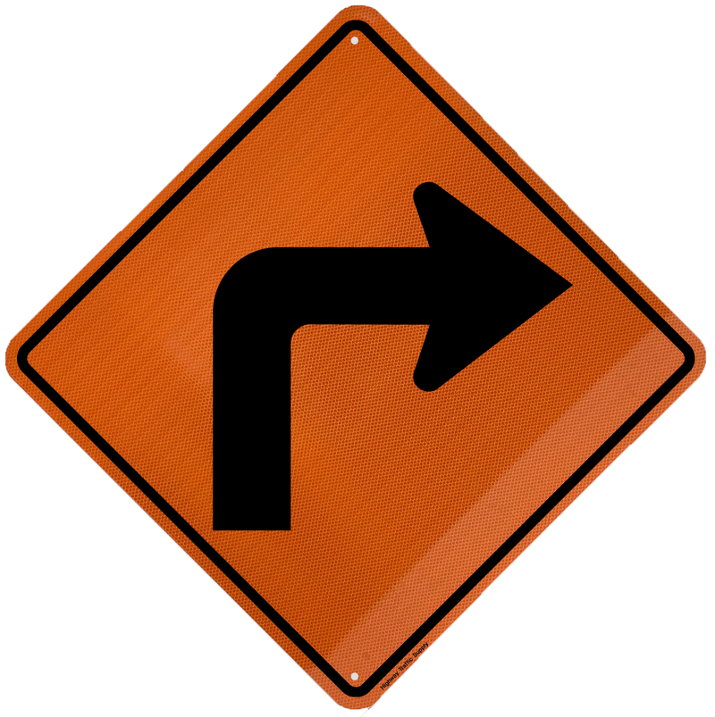 W1-1R Right Turn Sign