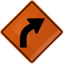 Right Curve (W1-2R) Sign