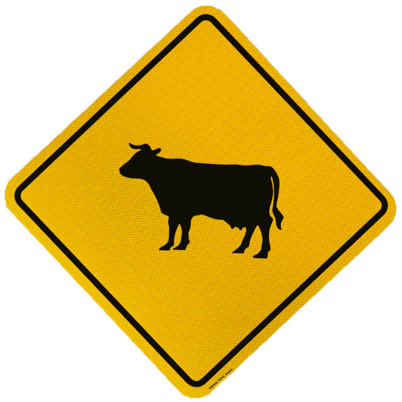 W11-14 Cattle X-Ing Sign
