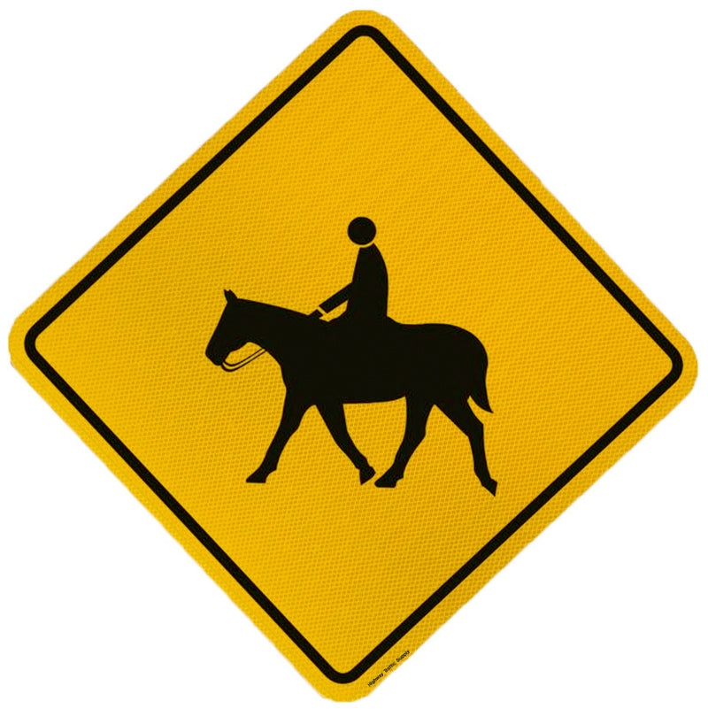 W11-7 Horse X-Ing Sign